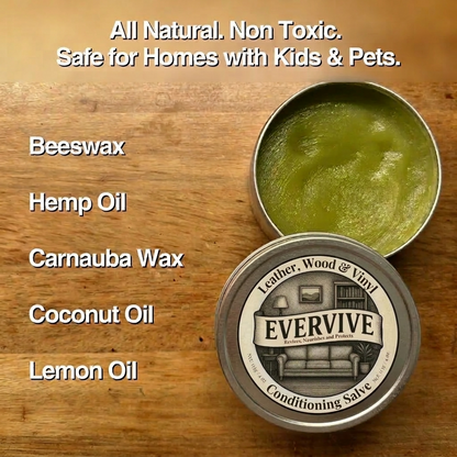 Leather & Furniture Repair Salve + Applicator Brush